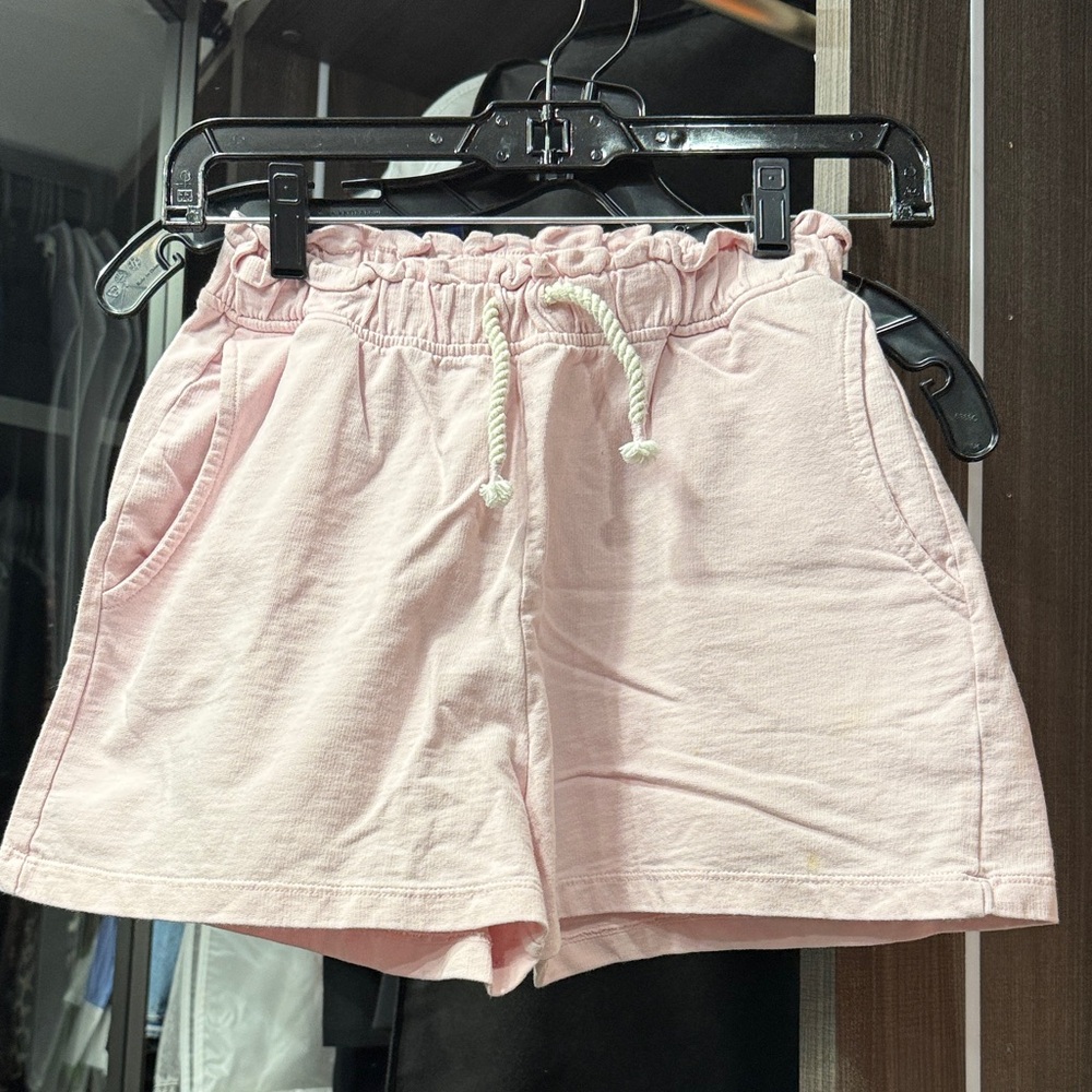 Zara Kids Soft Pink Shorts with Drawstring